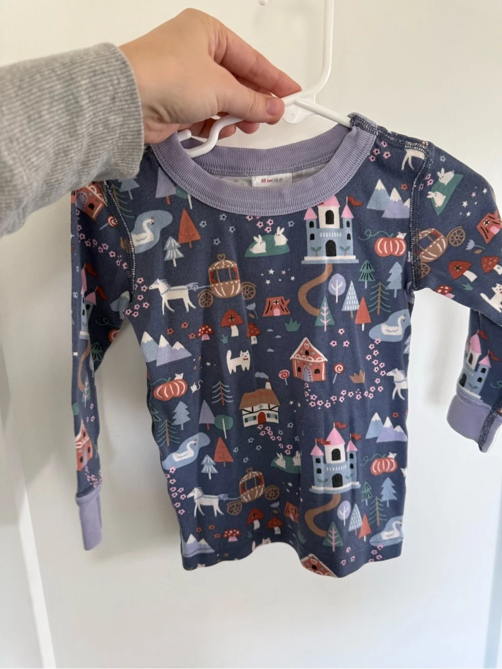 Hanna Andersson 2T Kids Fairytale Print Long Sleeve set- top and bottom